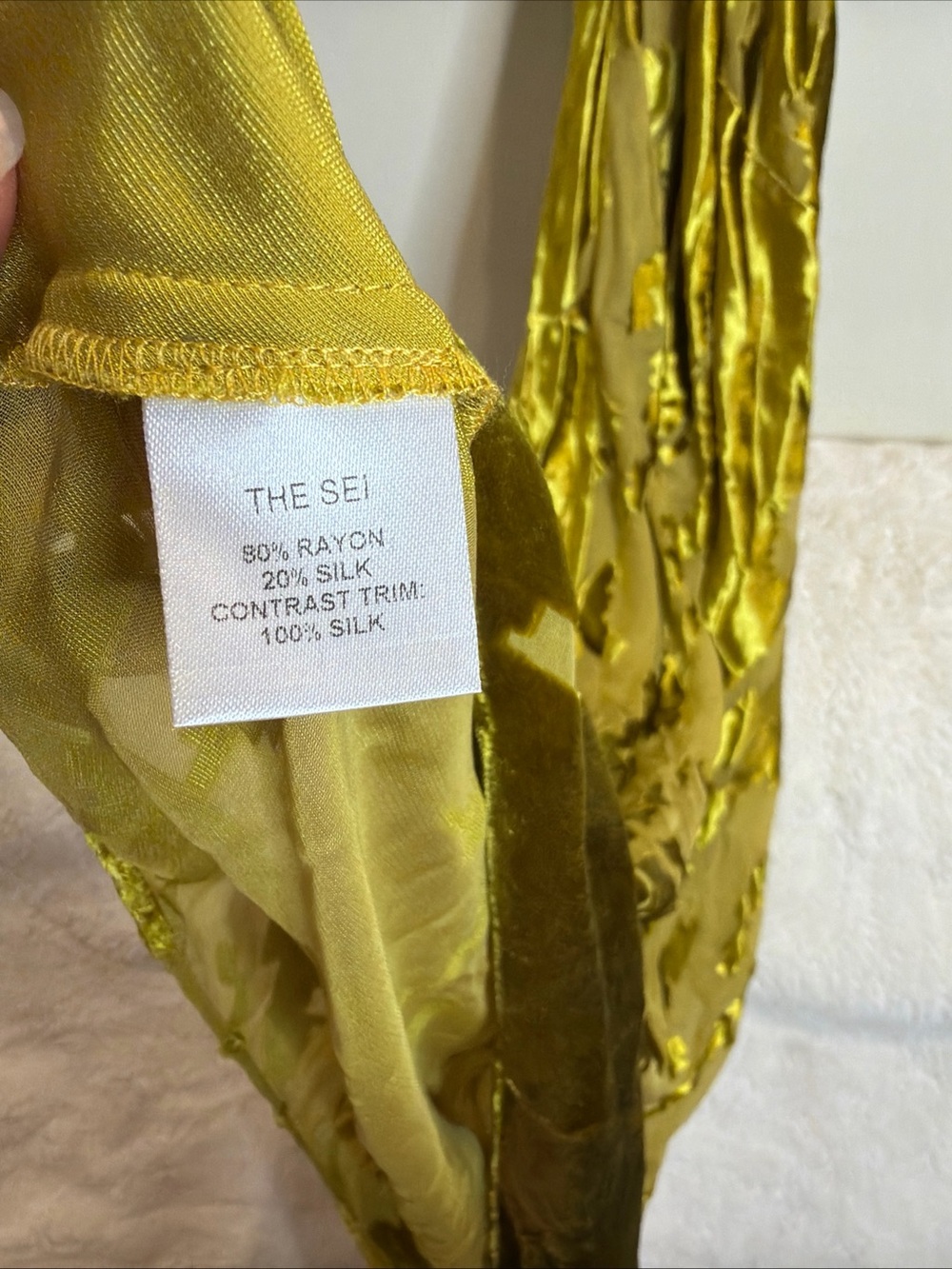 THE SEI Cowl Bias Gown Burnout Velvet Luxe Shimmer Maxi Dress 10 - Picture 9 of 9